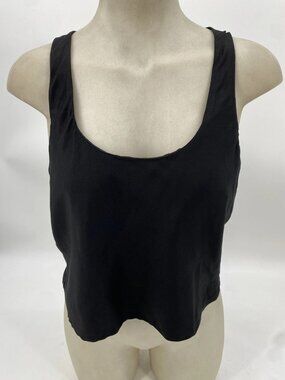 NEW Anemos Womens Hume Tank Top In Stretch Fabric Size M Black